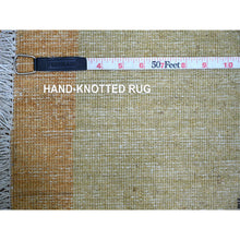 Load image into Gallery viewer, 11&#39;10&quot;x11&#39;10&quot; Copper Brown, Chinese Art Deco Inspired Peshawar, 100% Wool, Vegetable Dyes, Hand Knotted, Round, Oriental Rug FWR126264