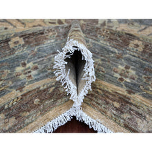 Load image into Gallery viewer, 8&#39;2&quot;x10&#39;1&quot; Light Brown, Bijar Garus Design With Distinct Abrash, Peshawar, Hand Knotted, 100% Wool, Vegetable Dyes, Oriental Rug FWR126270