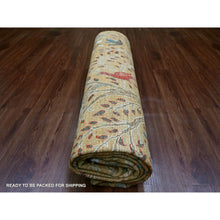 Load image into Gallery viewer, 7&#39;10&quot;x9&#39;7&quot; Tawny Brown, Afghan Peshawar With Colorful Birds Of Paradise Design, Soft And Vibrant Wool, Hand Knotted, Vegetable Dyes, Oriental Rug FWR126282