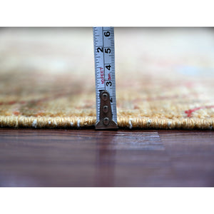7'10"x9'7" Tawny Brown, Afghan Peshawar With Colorful Birds Of Paradise Design, Soft And Vibrant Wool, Hand Knotted, Vegetable Dyes, Oriental Rug FWR126282