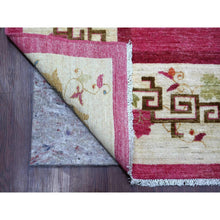 Load image into Gallery viewer, 9&#39;x11&#39;10&quot; Hot Pink, Pure Wool, Chinese Art Deco Inspired Peshawar, Natural Dyes, Hand Knotted, Oriental Rug FWR126288