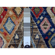 Load image into Gallery viewer, 3&#39;x7&#39;10&quot; Ash Gray, Hand Knotted, Anatolian Village Inspired Geometric Design, 100% Wool, Vegetable Dyes, Runner, Oriental Rug FWR126342