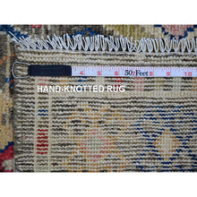 Load image into Gallery viewer, 3&#39;x7&#39;10&quot; Ash Gray, Hand Knotted, Anatolian Village Inspired Geometric Design, 100% Wool, Vegetable Dyes, Runner, Oriental Rug FWR126342