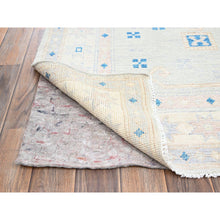 Load image into Gallery viewer, 5&#39;10&quot;x9&#39;1&quot; Medium Gray, Pure Wool, Turkish Knot, Sheared Low, Zero Pile, Anatolian Village Design, Hand Knotted, Oriental Rug FWR12630