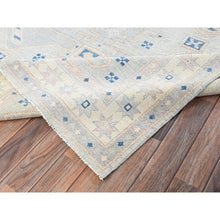 Load image into Gallery viewer, 5&#39;10&quot;x9&#39;1&quot; Medium Gray, Pure Wool, Turkish Knot, Sheared Low, Zero Pile, Anatolian Village Design, Hand Knotted, Oriental Rug FWR12630