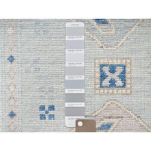 Load image into Gallery viewer, 5&#39;10&quot;x9&#39;1&quot; Medium Gray, Pure Wool, Turkish Knot, Sheared Low, Zero Pile, Anatolian Village Design, Hand Knotted, Oriental Rug FWR12630