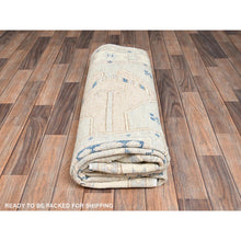 Load image into Gallery viewer, 5&#39;10&quot;x9&#39;1&quot; Medium Gray, Pure Wool, Turkish Knot, Sheared Low, Zero Pile, Anatolian Village Design, Hand Knotted, Oriental Rug FWR12630
