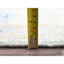Load image into Gallery viewer, 5&#39;10&quot;x9&#39;1&quot; Medium Gray, Pure Wool, Turkish Knot, Sheared Low, Zero Pile, Anatolian Village Design, Hand Knotted, Oriental Rug FWR12630
