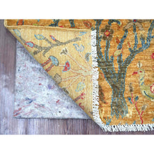 Load image into Gallery viewer, 2&#39;x3&#39; Copper Brown, Afghan Peshawar With Colorful Birds Of Paradise Design, Soft And Vibrant Wool, Hand Knotted, Vegetable Dyes, Mat, Sample, Oriental Rug FWR126390