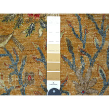 Load image into Gallery viewer, 2&#39;x3&#39; Copper Brown, Afghan Peshawar With Colorful Birds Of Paradise Design, Soft And Vibrant Wool, Hand Knotted, Vegetable Dyes, Mat, Sample, Oriental Rug FWR126390