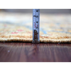 2'x3' Copper Brown, Afghan Peshawar With Colorful Birds Of Paradise Design, Soft And Vibrant Wool, Hand Knotted, Vegetable Dyes, Mat, Sample, Oriental Rug FWR126390
