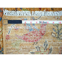 Load image into Gallery viewer, 2&#39;x3&#39; Copper Brown, Afghan Peshawar With Colorful Birds Of Paradise Design, Soft And Vibrant Wool, Hand Knotted, Vegetable Dyes, Mat, Sample, Oriental Rug FWR126390