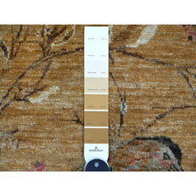 Load image into Gallery viewer, 2&#39;x3&#39; Golden Brown, Hand Knotted, Sparrows On The Tree, Peshawar, Densely Woven, High Mountain Wool, Soft To The Touch, Mat, Sample, Oriental Rug FWR126408