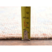 Load image into Gallery viewer, 5&#39;x6&#39;9&quot; Cantaloupe Orange, Hand Knotted, Turkish Knot, Zero Pile, Sheared Low, Anatolian Village Design, Pure Wool, Oriental Rug FWR12636