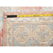 Load image into Gallery viewer, 5&#39;x6&#39;9&quot; Cantaloupe Orange, Hand Knotted, Turkish Knot, Zero Pile, Sheared Low, Anatolian Village Design, Pure Wool, Oriental Rug FWR12636