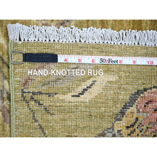Load image into Gallery viewer, 2&#39;x3&#39; Savannah Green, Hand Knotted, Sparrows On The Tree, Peshawar, Densely Woven, High Mountain Wool, Soft To The Touch, Mat, Sample, Oriental Rug FWR126420