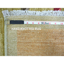 Load image into Gallery viewer, 8&#39;10&quot;x11&#39;7&quot; Laurel Green, Pure Wool, Chinese Art Deco Inspired Peshawar, Natural Dyes, Hand Knotted, Oriental Rug FWR126438