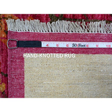 Load image into Gallery viewer, 8&#39;2&quot;x9&#39;9&quot; Fuscia Pink, Chinese Art Deco Inspired Peshawar, Pure Wool, Vegetable Dyes, Hand Knotted, Oriental Rug FWR126450