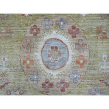 Load image into Gallery viewer, 8&#39;8&quot;x11&#39;9&quot; Olive Green, Peshawar With Khotan Design, Natural Dyes, Pure Wool, Hand Knotted, Oriental Rug FWR126462