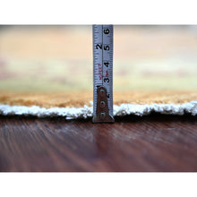 Load image into Gallery viewer, 8&#39;x8&#39; Tawny Brown, Pure Wool, Chinese Art Deco Inspired Peshawar, Natural Dyes, Hand Knotted, Round, Oriental Rug FWR126468