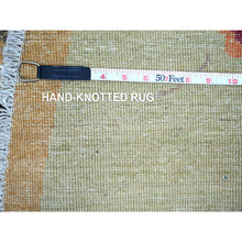 Load image into Gallery viewer, 8&#39;x8&#39; Tawny Brown, Pure Wool, Chinese Art Deco Inspired Peshawar, Natural Dyes, Hand Knotted, Round, Oriental Rug FWR126468