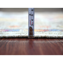 Load image into Gallery viewer, 2&#39;10&quot;x11&#39;8&quot; Spanish Gray, Hand Knotted, Anatolian Village Inspired Design, Geometric Medallions, Pure Wool, Vegetable Dyes, Runner, Oriental Rug FWR126474