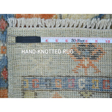 Load image into Gallery viewer, 2&#39;10&quot;x11&#39;8&quot; Spanish Gray, Hand Knotted, Anatolian Village Inspired Design, Geometric Medallions, Pure Wool, Vegetable Dyes, Runner, Oriental Rug FWR126474