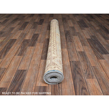 Load image into Gallery viewer, 5&#39;x6&#39;9&quot; Misty Gray, Turkish Knot, Zero Pile, Sheared Low, Anatolian Village Design, Hand Knotted, 100% Wool, Oriental Rug FWR12642