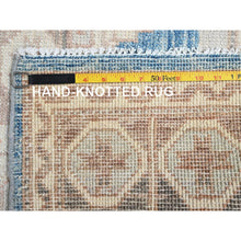 Load image into Gallery viewer, 5&#39;x6&#39;9&quot; Misty Gray, Turkish Knot, Zero Pile, Sheared Low, Anatolian Village Design, Hand Knotted, 100% Wool, Oriental Rug FWR12642