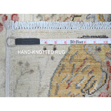 Load image into Gallery viewer, 7&#39;9&quot;x9&#39;8&quot; Oyster White, Sparrows On The Tree, Peshawar, Densely Woven, High Mountain Wool, Hand Knotted, Soft To The Touch, Oriental Rug FWR126510