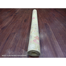 Load image into Gallery viewer, 6&#39;1&quot;x8&#39;8&quot; Swamp Green, Afghan Peshawar With Colorful Birds Of Paradise Design, Hand Knotted, Soft And Vibrant Wool, Natural Dyes, Oriental Rug FWR126516