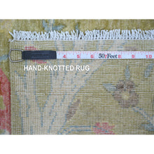 Load image into Gallery viewer, 6&#39;1&quot;x8&#39;8&quot; Swamp Green, Afghan Peshawar With Colorful Birds Of Paradise Design, Hand Knotted, Soft And Vibrant Wool, Natural Dyes, Oriental Rug FWR126516