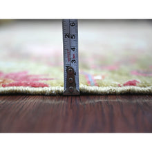 Load image into Gallery viewer, 5&#39;x7&#39; Lichen Green, Afghan Peshawar With Colorful Birds Of Paradise Design, Hand Knotted, Soft And Vibrant Wool, Natural Dyes, Oriental Rug FWR126522