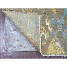 Load image into Gallery viewer, 3&#39;8&quot;x5&#39;10&quot; Beaver Brown, Whimsical Collection, 100% High Mountain Wool With Futuristic Modern Design, Hand Knotted, Oriental Rug FWR126528