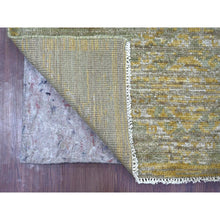 Load image into Gallery viewer, 4&#39;x6&#39;3&quot; Artichoke Green, Whimsical Collection, Hand Knotted, 100% High Mountain Wool With Futuristic Modern Design, Oriental Rug FWR126534