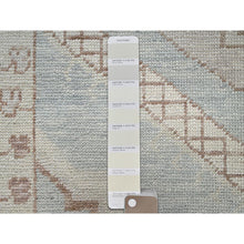 Load image into Gallery viewer, 4&#39;10&quot;x6&#39;10&quot; Beau Blue, Hand Knotted, Turkish Knot, Zero Pile, Sheared Low, Anatolian Village Design, Pure Wool, Oriental Rug FWR12648