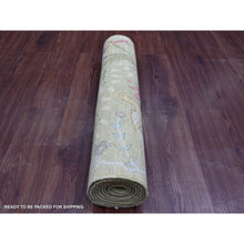 Load image into Gallery viewer, 2&#39;6&quot;x7&#39;8&quot; Olive Green, Afghan Peshawar With Colorful Birds Of Paradise Design, Hand Knotted, Soft And Vibrant Wool, Natural Dyes, Runner, Oriental Rug FWR126546