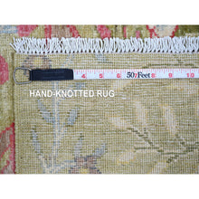 Load image into Gallery viewer, 2&#39;6&quot;x7&#39;8&quot; Olive Green, Afghan Peshawar With Colorful Birds Of Paradise Design, Hand Knotted, Soft And Vibrant Wool, Natural Dyes, Runner, Oriental Rug FWR126546