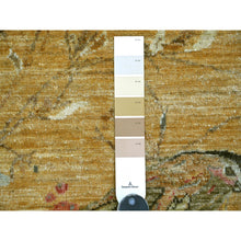 Load image into Gallery viewer, 2&#39;1&quot;x3&#39; Golden Brown, Sparrows On The Tree, Peshawar, High Mountain Wool, Hand Knotted, Soft To The Touch, Densely Woven, Sample, Mat, Oriental Rug FWR126552