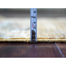 Load image into Gallery viewer, 2&#39;1&quot;x3&#39; Golden Brown, Sparrows On The Tree, Peshawar, High Mountain Wool, Hand Knotted, Soft To The Touch, Densely Woven, Sample, Mat, Oriental Rug FWR126552