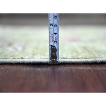 Load image into Gallery viewer, 2&#39;x3&#39; Olive Green, Sparrows On The Tree, Peshawar, Soft To The Touch, Densely Woven, High Mountain Wool, Hand Knotted, Mat, Sample, Oriental Rug FWR126558