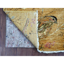 Load image into Gallery viewer, 2&#39;x3&#39; Tawny Brown, Peshawar, Sparrows On The Tree, Densely Woven, High Mountain Wool, Hand Knotted, Soft To The Touch, Mat, Sample, Oriental Rug FWR126564