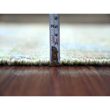 Load image into Gallery viewer, 2&#39;1&quot;x3&#39; Viridian Green, Hand Knotted, Afghan Peshawar With Colorful Birds Of Paradise Design, Natural Dyes, Pure Wool, Sample, Mat, Oriental Rug FWR126582