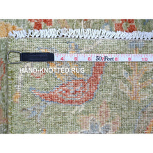 Load image into Gallery viewer, 2&#39;1&quot;x3&#39;1&quot; Olive Green, Afghan Peshawar With Colorful Birds Of Paradise Design, Hand Knotted, Natural Wool, Natural Dyes, Mat, Sample, Oriental Rug FWR126588