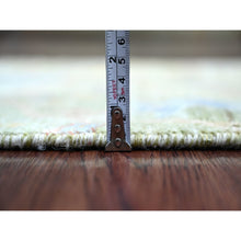 Load image into Gallery viewer, 2&#39;1&quot;x3&#39;2&quot; Swamp Green, Hand Knotted, Afghan Peshawar With Colorful Birds Of Paradise Design, Soft Wool, Natural Dyes, Mat, Sample, Oriental Rug FWR126594