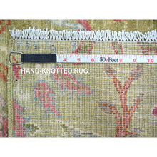 Load image into Gallery viewer, 8&#39;9&quot;x11&#39;8&quot; Olive Green, Afghan Peshawar With Colorful Birds Of Paradise Design, Hand Knotted, Soft Wool, Natural Dyes, Oriental Rug FWR126606