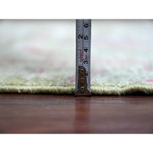 Load image into Gallery viewer, 8&#39;10&quot;x12&#39; Pickle Green, Hand Knotted, Afghan Peshawar With Colorful Birds Of Paradise Design, Soft Wool, Natural Dyes, Oriental Rug FWR126612