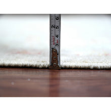 Load image into Gallery viewer, 9&#39;x11&#39;7&quot; Cloud Gray, Afghan Angora Oushak With All Over Leaf Design, Densely Woven, Hand Knotted, Pure Wool, Oriental Rug FWR126618