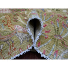 Load image into Gallery viewer, 9&#39;9&quot;x13&#39;10&quot; Savannah Green, Afghan Peshawar With Colorful Birds Of Paradise Design, Soft Wool, Hand Knotted, Natural Dyes, Oriental Rug FWR126624