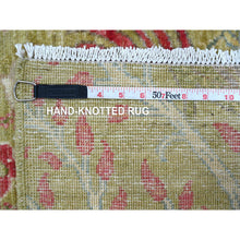 Load image into Gallery viewer, 9&#39;9&quot;x13&#39;10&quot; Savannah Green, Afghan Peshawar With Colorful Birds Of Paradise Design, Soft Wool, Hand Knotted, Natural Dyes, Oriental Rug FWR126624